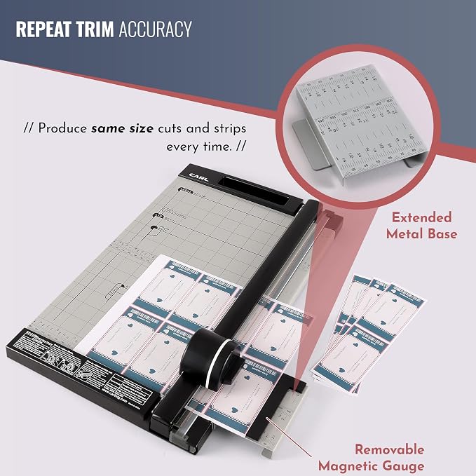 Carl, Professional Rotary Paper Trimmer 15-inch, 15 Sheet Cutting Capacity - Image 5