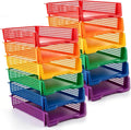 Geetery Set of 12 Turn in Trays Classroom Plastic Trays by Geetery