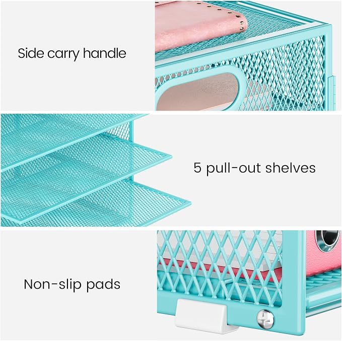 Lavatino 8-Tier Office Desk File Organizer, Letter Tray Paper Organizer - Image 3