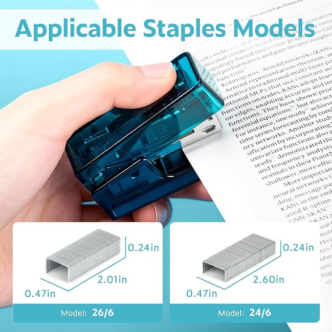 NUSIGN Mini Stapler with 830 Staples, Small Cute Desk Staplers, 25 Sheet - Image 3