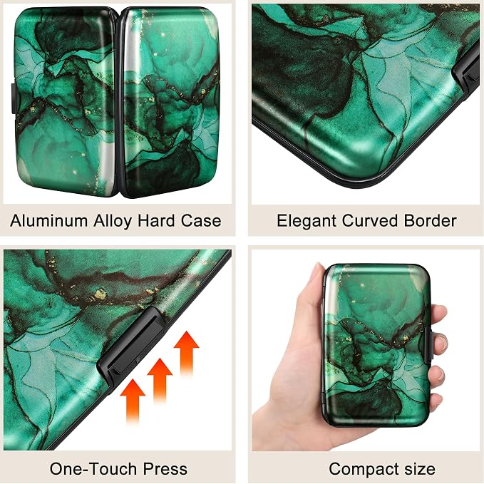 ELFISH Mini RFID Aluminum Wallet Credit Cards Holder Business Card Case Metal - Image 3