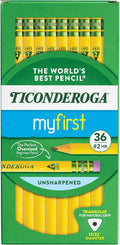 Ticonderoga My First Tri-Write Wood-Cased Pencils, Unsharpened, 2 HB Soft by Ticonderoga