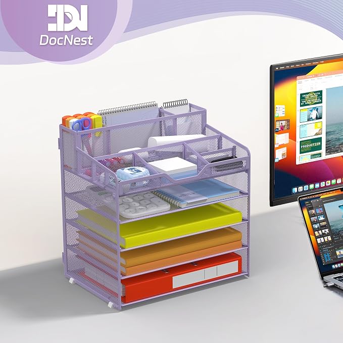 Docnest 5 Tier Mesh Desk Organizer - Image 6