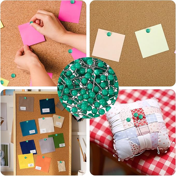 XIHIRCD 200pcs Map Push Pins, Map Tacks Round Head Pins Small Thumb Tacks - Image 7