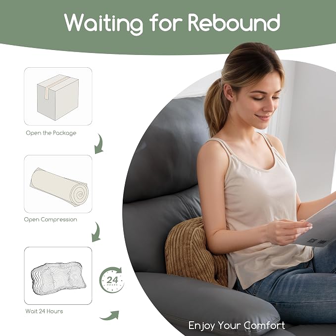 HIGOGOGO Lumbar Support Pillow for Recliner Chair/Accent Chair/Couch/Office - Image 8