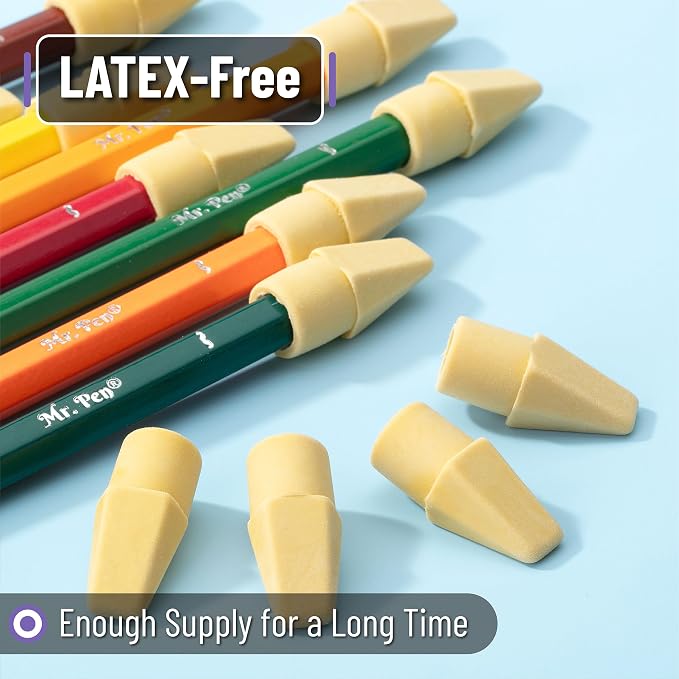 Mr. Pen- Pencil Eraser Toppers, 120 Pack, Cap Erasers | Pencil Top Erasers - Image 4