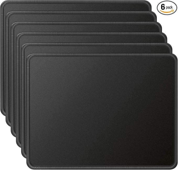 MROCO Essential Office & Gaming Mouse Pad Bulk, 6 Pack, 8.5 x 11 in, Premium by MROCO