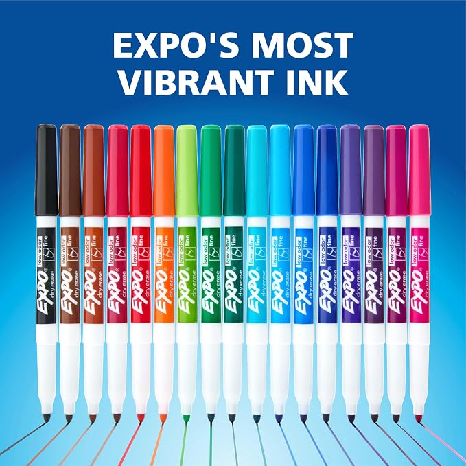 EXPO Dry Erase Markers Kit, Fine Tip, Spray Cleaner - Image 6