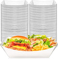 100 Pack 5LB Extra Large Paper Food Boats Trays Disposable Paper Boat, Heavy by MotBach