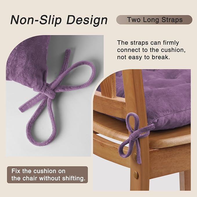 OVOV 4 Pack Chair Cushions for Dining Chairs Soft Seat Cushions for Kitchen - Image 3