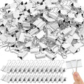 Jetec 300 Pack 1in/25mm White Metal Binder Clips Bulk Medium Reusable Fold Back by Jetec