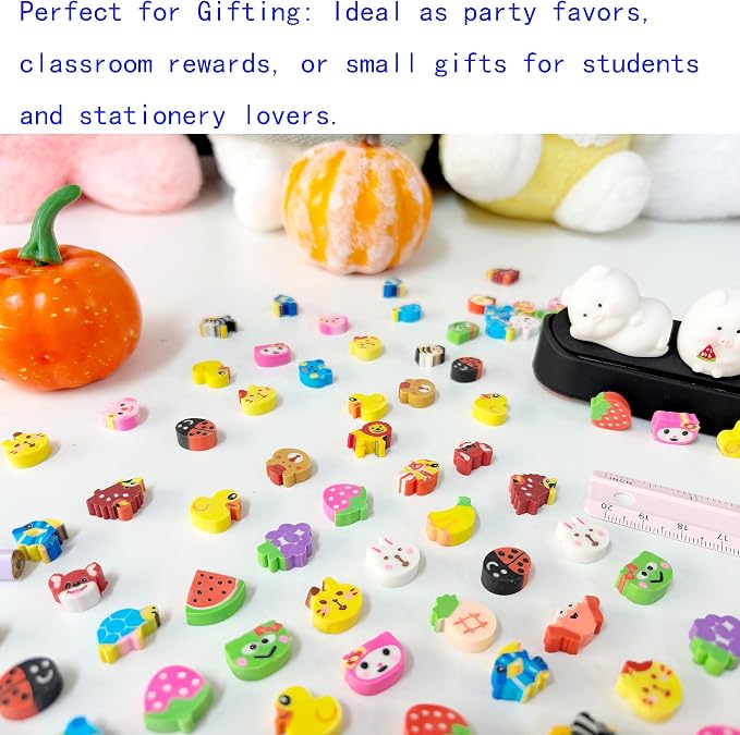 400PCS Cute Mini Erasers for Kids Bulk, Fun Erasers for Classroom Back to - Image 5