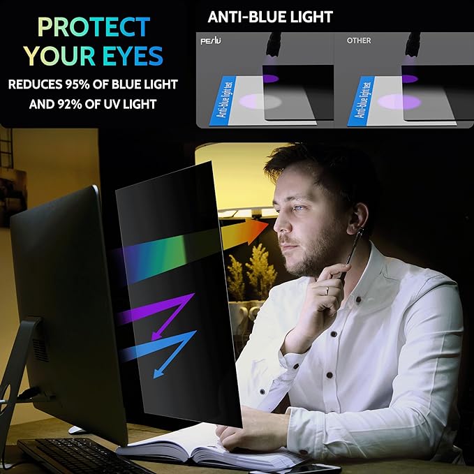 Peslv 20 Inch Privacy Screen for Computer Monitor 16:9 Aspect Ratio, Eye - Image 6