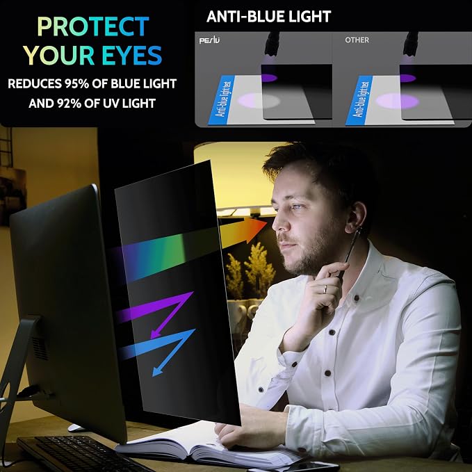 Peslv 18.5 Inch Privacy Screen for Computer Monitor 16:9 Aspect Ratio, Eye - Image 5