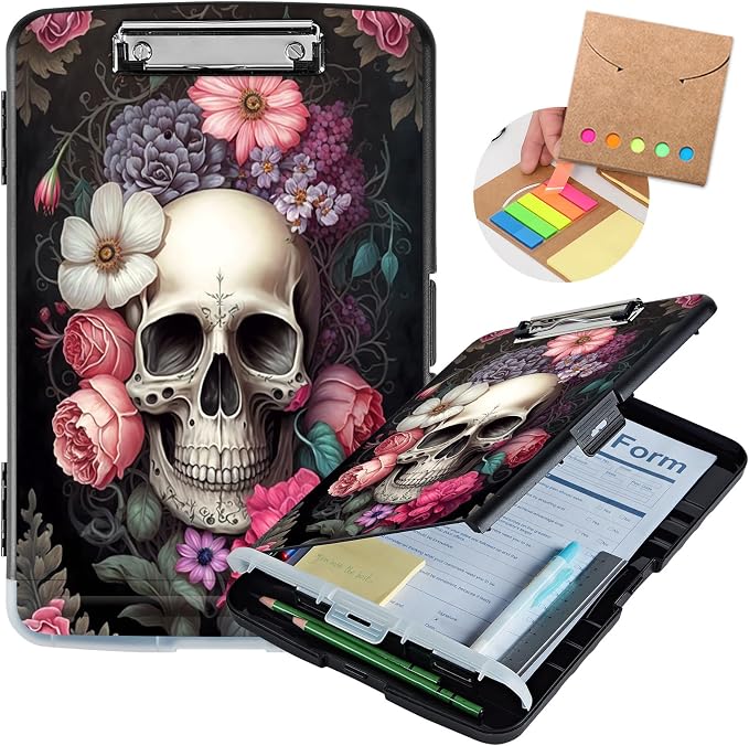Clipboard with Storage, Heavy Duty Plastic Storage Clipboard with Low Profile by Unknown