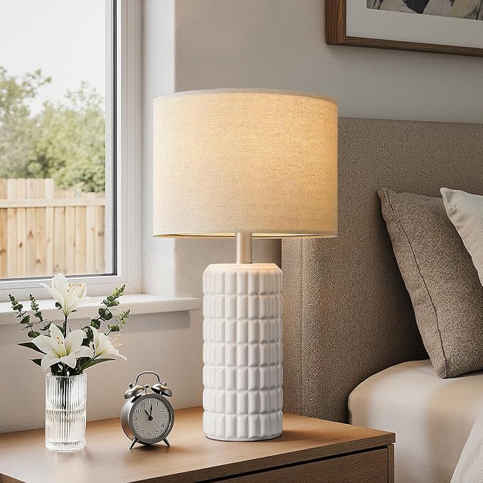 Seealle 23" Modern Ceramic Table Lamps Set of 2 - Image 2
