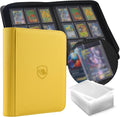 Toploader Binder, Holds 360 Toploaders, 100 Toploaders INCLUDED, 9-Pocket PU by Pemocyny