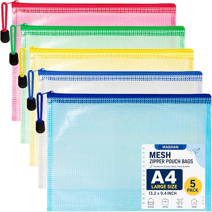 Mesh Zipper Pouch Bags by MaqiIhanCustomOfficial