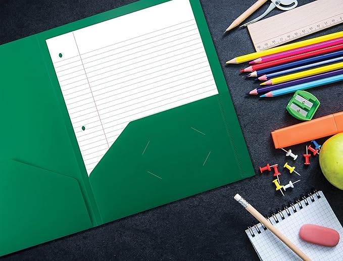 Better Office Products Heavyweight Plastic 2 Pocket Portfolio Folder, Letter - Image 6