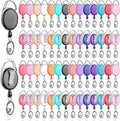Honoson 110 Pcs Heavy Duty Retractable Badge Reels Batch ID Badge Holder by Honoson