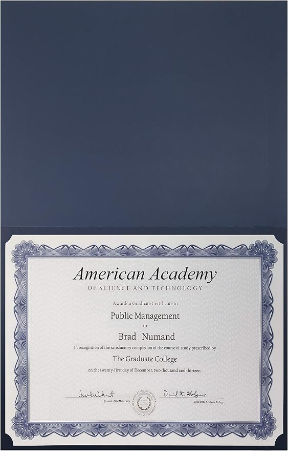 Better Office Products 25 Pack Navy Blue Certificate Holders, Diploma Holders - Image 2