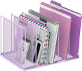 File Organizer for Desk, 5-Section Vertical File Sorter, Paper Holder Organizer by JMHUD