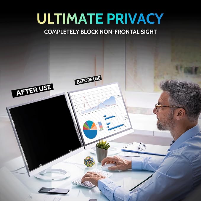 Peslv 24 Inch Privacy Screen for Computer Monitor 16:10 Aspect Ratio, Eye - Image 3