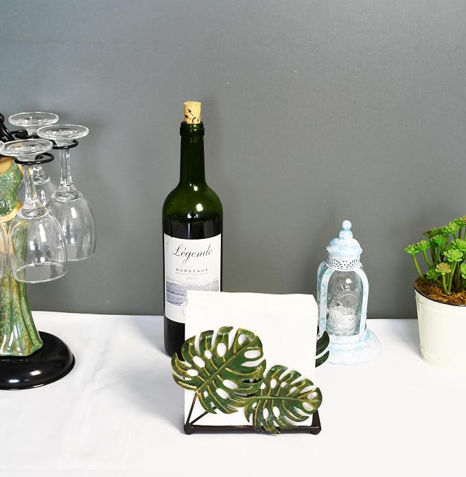 Modern Metal Leaves Design Napkin Holder - Image 3