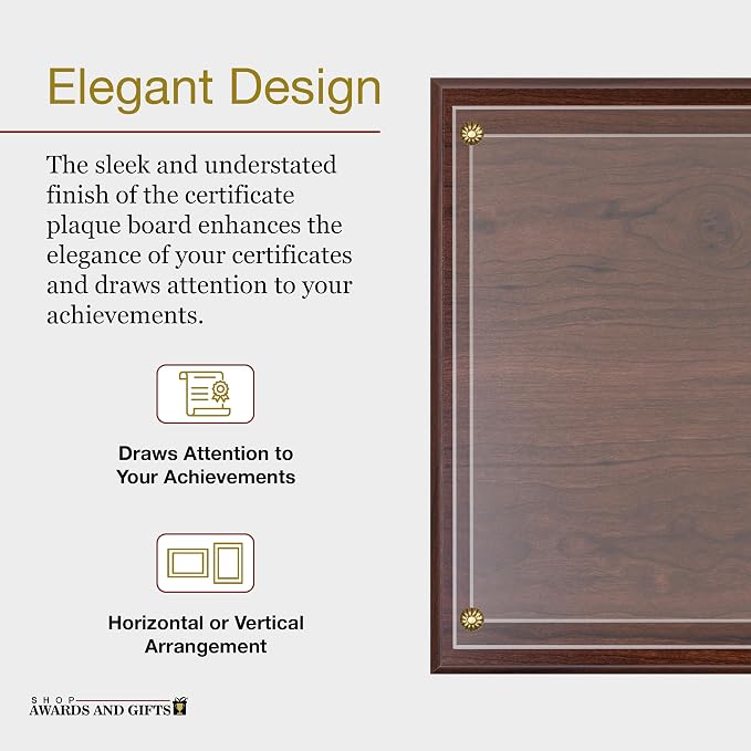 SHOP AWARDS AND GIFTS 8.5 x 11 Certificate Frame Holder, Slide in Wall Plaque - Image 4