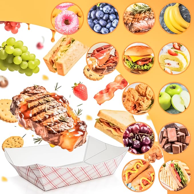 100 Pack Extra Large 4Lb Paper Food Boats Trays Disposable Paper Boat Containers - Image 7