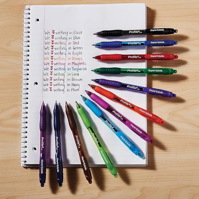 Paper Mate Profile Retractable Ballpoint Pens, Bold Point, Teacher Supplies - Image 2