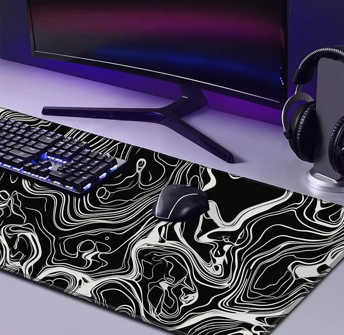 Marble Patterned XL Gaming Mouse Pad, Suitable - Image 4