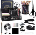 Black Desk Organizers and Accessories, Tape Holder, Staple Remover by Shellvcase