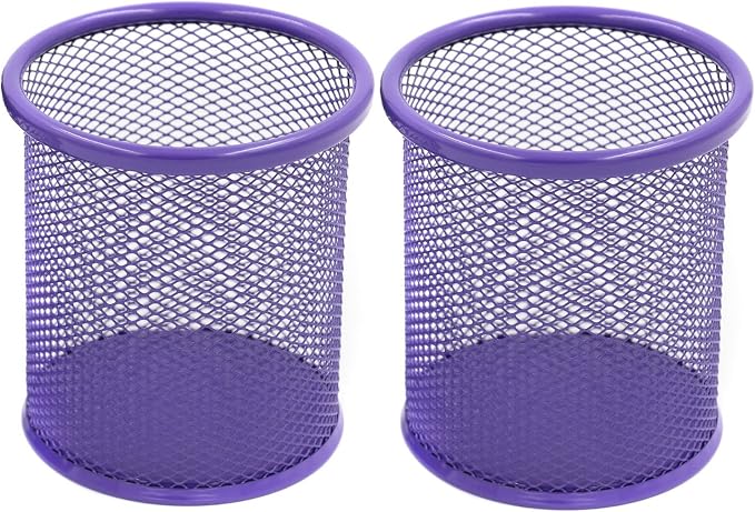 EasyPAG Pencil Holder for Desk, 2 Pack Metal Pen Organizer, Mesh Pencil Cup by EasyPAG