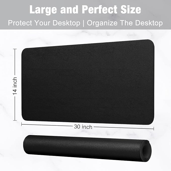 Hsurbtra Desk Pad, XL Extended Mouse Pad, Waterproof Desktop Blotter Protector - Image 3