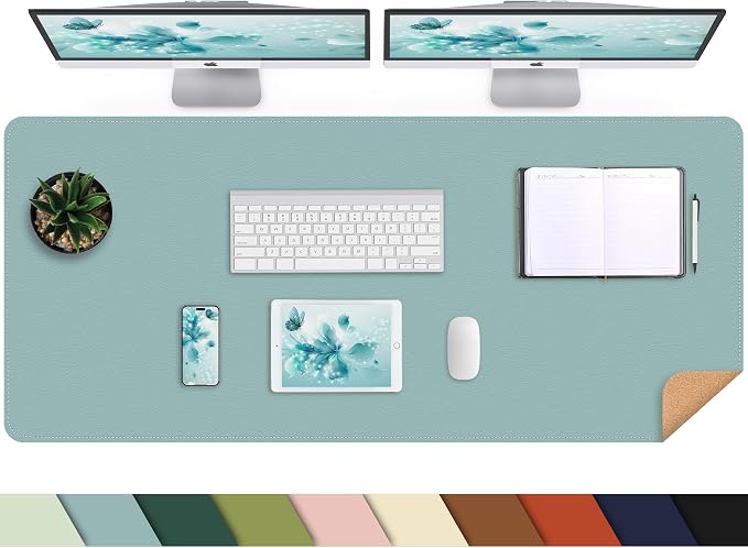 AFIING Leather Desk Pad Protector, Mouse Pad, Waterproof Desk Writing Pad by AFIING