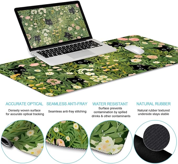 LIMKRIAN Cat Mouse Pad with Wrist Rest, Gaming Ergonomic Mouse Pad Wrist Support - Image 4