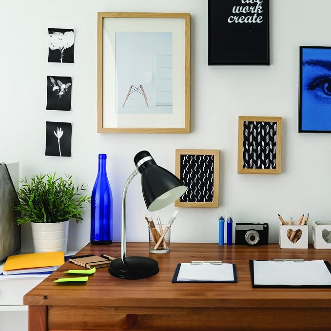 Newhouse Lighting NHDK-OX-BK Oxford Black Metal Flexible Classic Desk or Table - Image 5