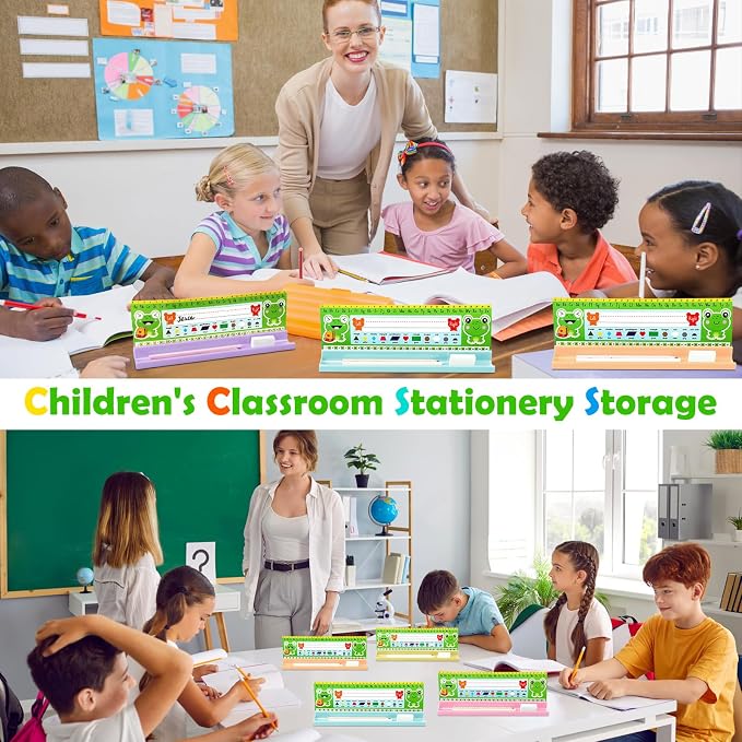 Jetec 24 Pcs Classroom Desk Name Plates Holder Index Cards Storage Classroom - Image 6