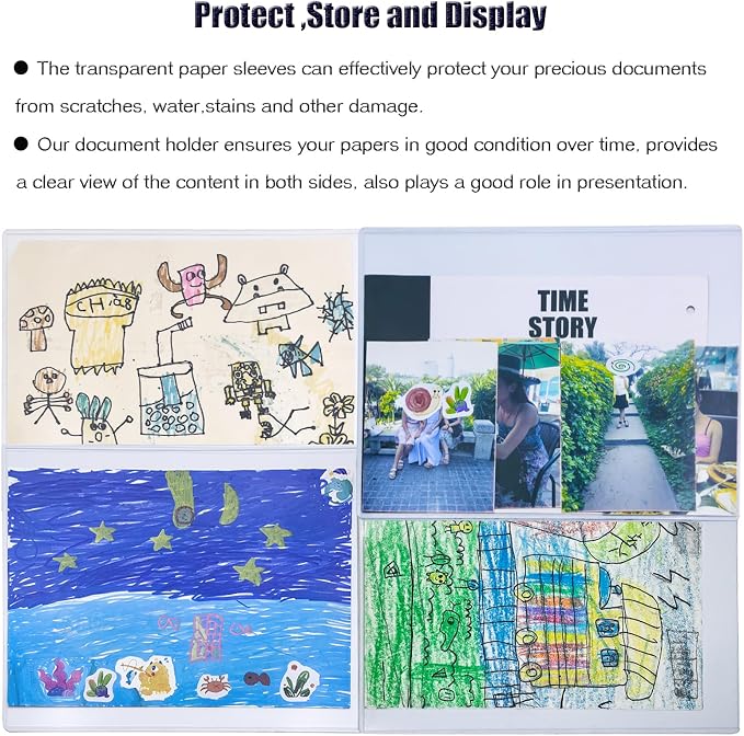 7 PCS 8.5" x 11" Rigid Print Protectors, Plastic Paper Sheet Protectors - Image 3