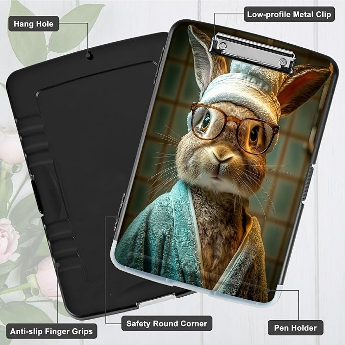A4 Clipboard with Storage Pen Holder, Clipboards Organizer Nursing Clipboard - Image 5