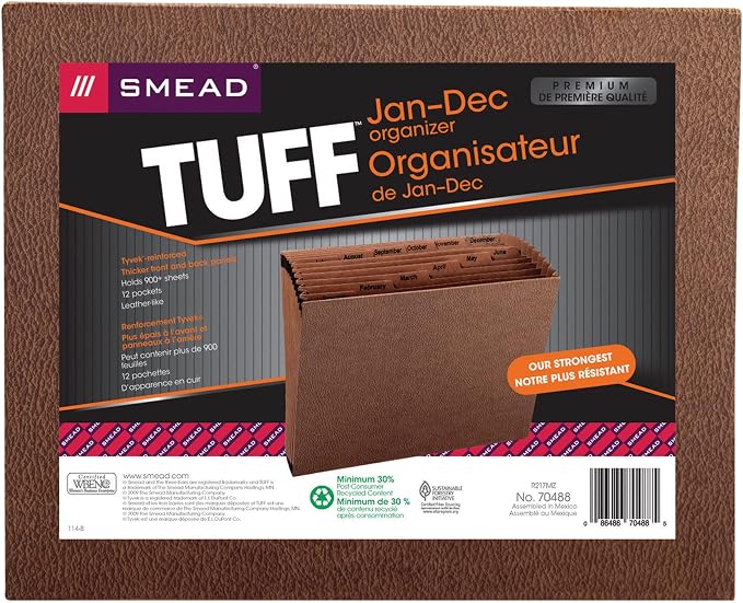 Smead TUFF Expanding File, 12 Pockets, Letter Size - Image 5
