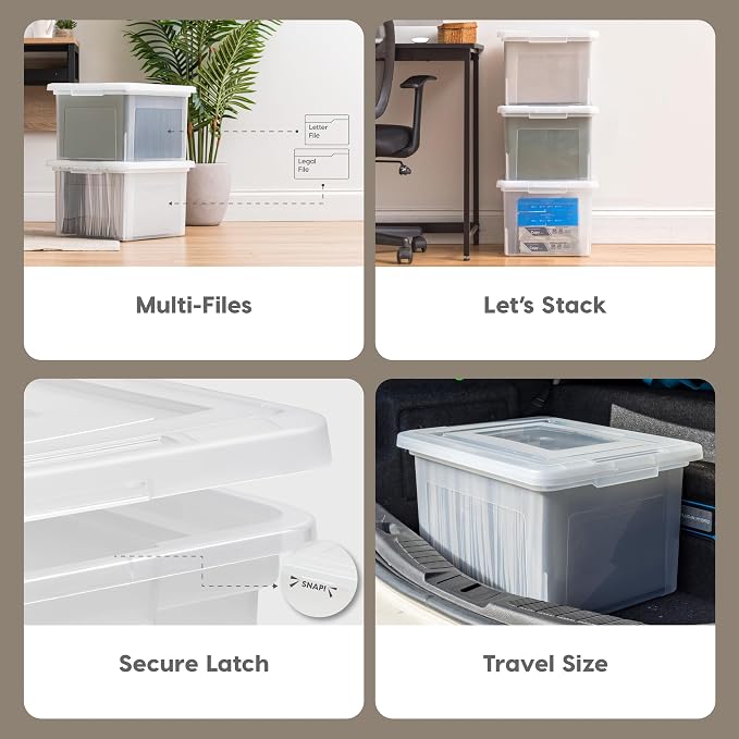 IRIS USA File Box, Plastic File Boxes - Image 3