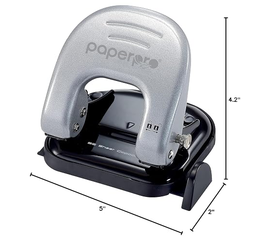 Bostitch Office EZ Squeeze Reduced Effort 2-Hole Punch, 2 Sheets, Locking Handle - Image 8
