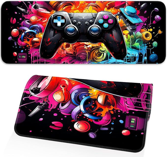 Gaming Mouse Pad, Large Mouse Pad, Waterproof Non-Slip Rubber Base, Stitched by Unknown