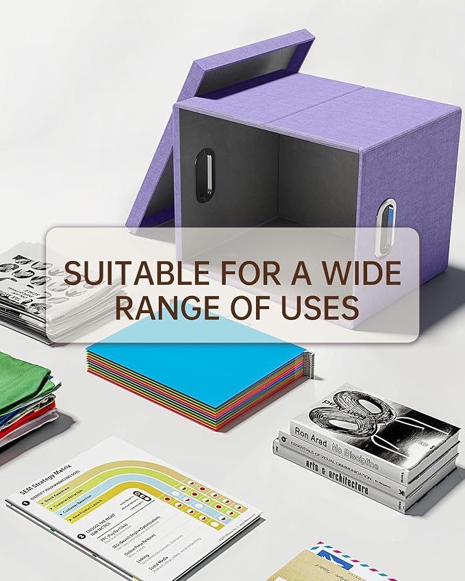 Oterri 2 Pack File Storage Organizer, Filing Box, Portable File Box - Image 5