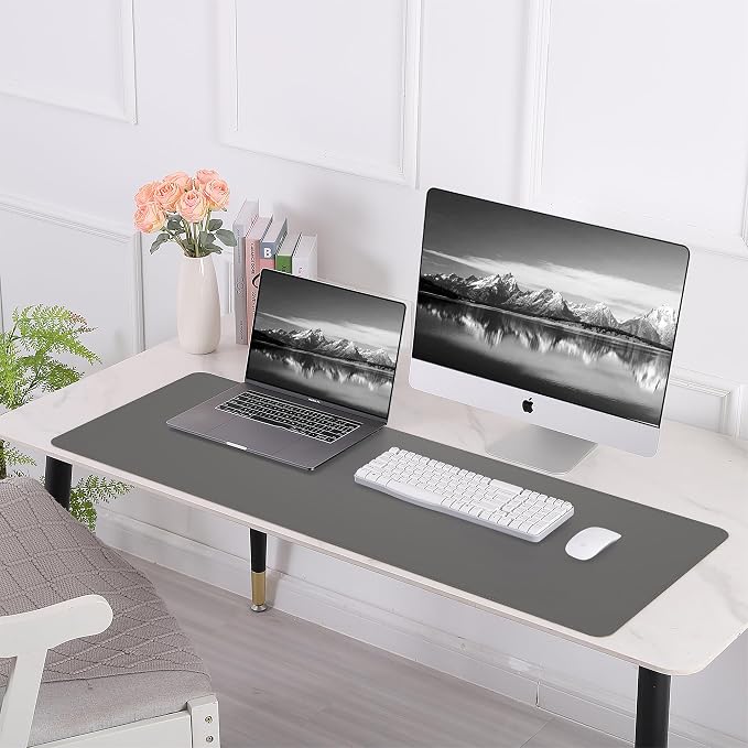 AFIING Leather Desk Pad Protector, Mouse Pad, Waterproof Desk Writing Pad - Image 7