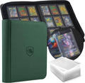 Toploader Binder, Holds 360 Toploaders, 100 Toploaders INCLUDED, 9-Pocket PU by Pemocyny
