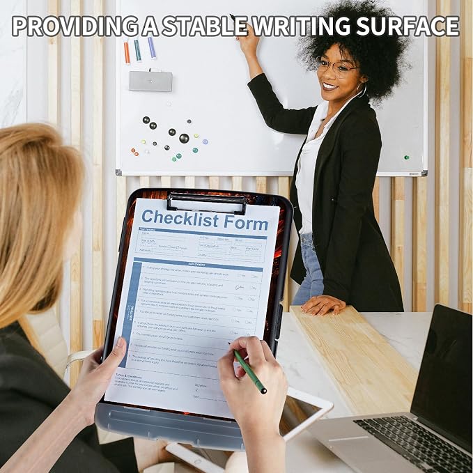 Clipboard with Storage, Clip Boards 8.5X11 with Storage Pen Holder, Heavy Duty - Image 4