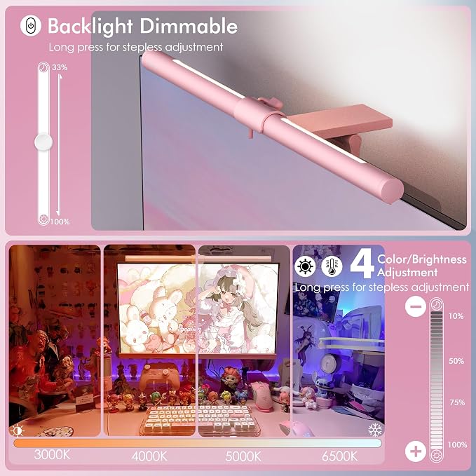 Quntis Pink Monitor Light Bar - Image 6